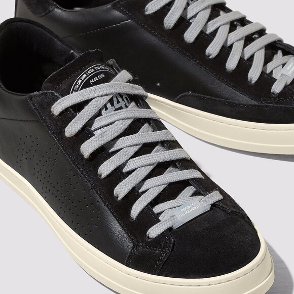 P448 x Project SustainabilityJohn Recycled Black Suede Sneaker Perforated - Picture 3 of 12